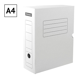 Короб архивный с клапаном OfficeSpace, микрогофрокартон, 150мм, белый, до 1400л. фото Короб архивный с клапаном OfficeSpace, микрогофрокартон, 150мм, белый, до 1400л.