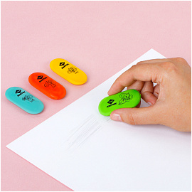 Ластик Мульти-Пульти "Чебурашка", овальный, термопластичная резина, 60*28*12мм фото Ластик Мульти-Пульти "Чебурашка", овальный, термопластичная резина, 60*28*12мм