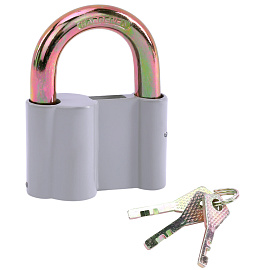 Замок навесной алюминиевый 80 мм "Стандарт", 3 ключа, RABBITEX (РАББИТЕКС), 671306