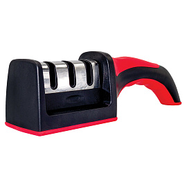 Точилка для ножей (ножеточка) ручная, трёхзонная (грубая, чистовая, шлифовка) DASWERK (ДАСВЕРК), 608134