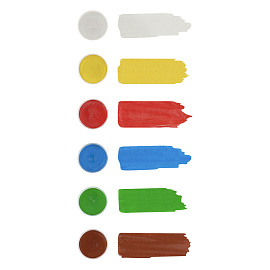 Краски пальчиковые JOVI, 06 ярких цветов по 35мл, картонная упаковка