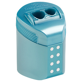 Точилка пластиковая Faber-Castell "Sparkle" 2 отверстия, контейнер, ассорти