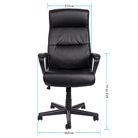 Кресло руководителя Helmi HL-Е28 "Approved", экокожа черная