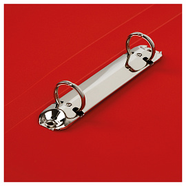 Папка на 2 кольцах СТАММ А4, 25мм, 500мкм, пластик, красная фото Папка на 2 кольцах СТАММ А4, 25мм, 500мкм, пластик, красная