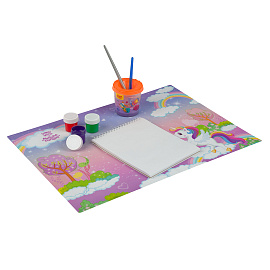 Клеенка для уроков труда Мульти-Пульти "Единорог", 35*50см, ПВХ