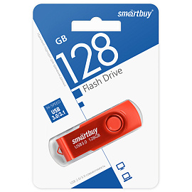 Память Smart Buy "Twist" 128GB, USB 3.0 Flash Drive, красный