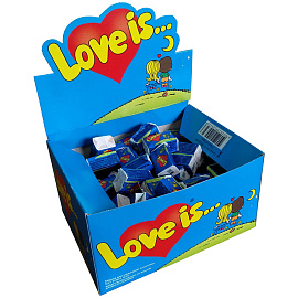 Жевательная резинка Love is..., банан-клубника. Цена за 1 жевательную резинку