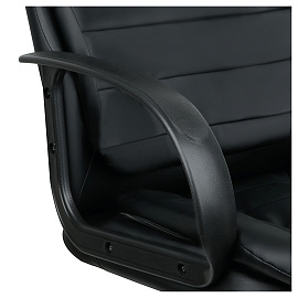 Кресло руководителя Helmi HL-E66 "Lines" LT, экокожа черная, механизм качания