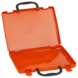 Портфель-кейс 1 отделение СТАММ, А4, 275*375*57мм, на защелках, оранжевый