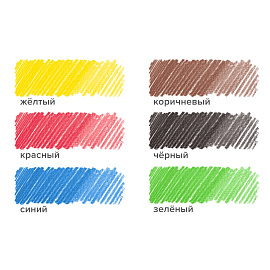 Карандаши цветные ПИФАГОР "ЖИРАФ", 6 цветов, шестигранные, 181249