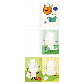 Аппликация А5 ТРИ СОВЫ "Три кота", 12стр.