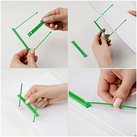 Механизмы для скоросшивания СТАММ, пластиковые, 100шт., зеленые