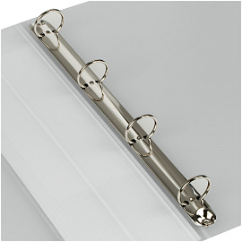 Папка на 4 кольцах СТАММ "Кристалл" А4, 25мм, 700мкм, пластик, бесцветная фото Папка на 4 кольцах СТАММ "Кристалл" А4, 25мм, 700мкм, пластик, бесцветная