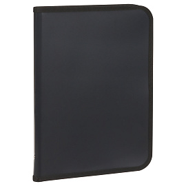 Папка на молнии СТАММ А4, 500мкм, пластик, молния вокруг, черная фото Папка на молнии СТАММ А4, 500мкм, пластик, молния вокруг, черная