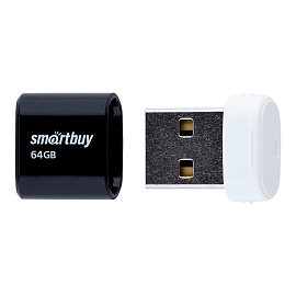 Память Smart Buy "Lara" 64GB, USB 2.0 Flash Drive, черный