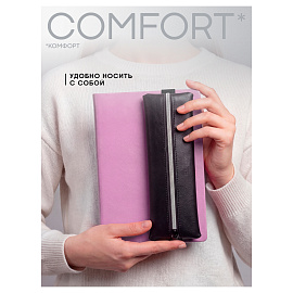 Пенал 1 отделение, 200*70 Berlingo "Original black", экокожа