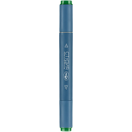 Маркер двусторонний для скетчинга Гамма "Студия", зеленый травяной, корпус трехгранный, пулевид./клиновид. наконечники