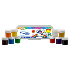 Гуашь Гамма "Классическая", 10 цветов, 17,5мл, пластиковый пенал фото Гуашь Гамма "Классическая", 10 цветов, 17,5мл, пластиковый пенал