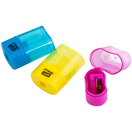 Точилка пластиковая ArtSpace 1 отверстие, контейнер, ассорти фото Точилка пластиковая ArtSpace 1 отверстие, контейнер, ассорти