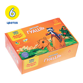 Гуашь Мульти-Пульти "Енот в Марокко", 06 цветов, 35мл, картон фото Гуашь Мульти-Пульти "Енот в Марокко", 06 цветов, 35мл, картон