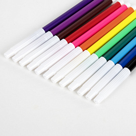 Фломастеры ПИФАГОР "ВЕСЕЛЫЕ ПИТОМЦЫ", 12 цветов, невентилируемый колпачок, 152452