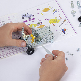 Конструктор металлический ЮНЛАНДИЯ "Для уроков труда №4", развивающий, 130 элементов, 104682 фото Конструктор металлический ЮНЛАНДИЯ "Для уроков труда №4", развивающий, 130 элементов, 104682