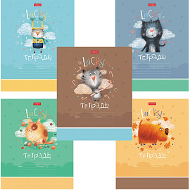 Тетрадь школьная Hatber Счастливчики А5 12 листов в клетку (обложка в ассортименте)