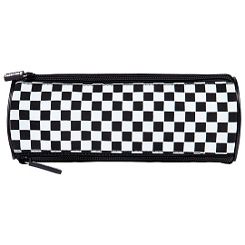 Пенал мягкий BRAUBERG, 3 отделения, нейлон, 21х7х7 см, "Black and White", 273582