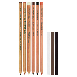 Набор художественный FABER-CASTELL "Pitt Monochrome", 9 предметов, блистер, 112998