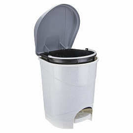 Ведро для мусора с педалью М-пластика 11 л пластик серое (33x26х26 см)