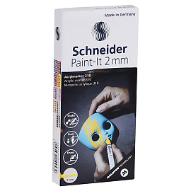 Маркер акриловый Schneider "Paint-It 310" 2мм, пулевидный, серебряный фото Маркер акриловый Schneider "Paint-It 310" 2мм, пулевидный, серебряный