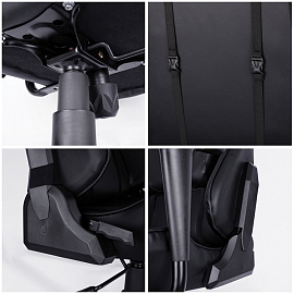 Кресло игровое Helmi HL-G09 "Control", экокожа черная, 2 подушки фото Кресло игровое Helmi HL-G09 "Control", экокожа черная, 2 подушки