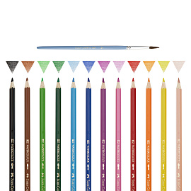Карандаши цветные акварельные Faber-Castell Aquarell шестигранные 12 цветов фото Карандаши цветные акварельные Faber-Castell Aquarell шестигранные 12 цветов