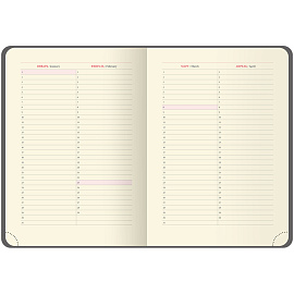 Ежедневник недатированный, А5, 136л., кожзам, OfficeSpace "Duo", красно-коричневый