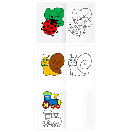 Раскраска А5, 8 стр., ТРИ СОВЫ "Раскрась по образцу. Выпуск 1