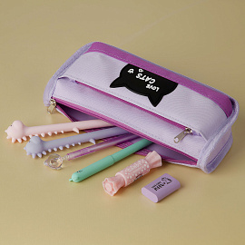 Пенал мягкий 215*90*55 MESHU "Cute Cat", полиэстер