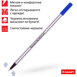 Ручка капиллярная Luxor "Fine Writer 045" синяя, 0,8мм фото Ручка капиллярная Luxor "Fine Writer 045" синяя, 0,8мм
