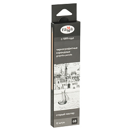 Карандаш ч/г Гамма "Старый мастер", 6B, кедр, заточен. фото Карандаш ч/г Гамма "Старый мастер", 6B, кедр, заточен.