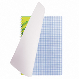 Тетрадь А4, 96 л., BRAUBERG, гребень, клетка, матовая ламинация, "Exotic", 404062