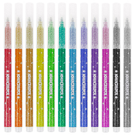 Фломастеры с блестками ЮНЛАНДИЯ 12 цветов, "ЮНЫЙ ВОЛШЕБНИК", ударопрочный наконечник, вентилируемый колпачок, картон, 151650 фото Фломастеры с блестками ЮНЛАНДИЯ 12 цветов, "ЮНЫЙ ВОЛШЕБНИК", ударопрочный наконечник, вентилируемый колпачок, картон, 151650