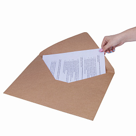 Конверт Е4 80 г/кв.м коричневый (500 штук в упаковке)