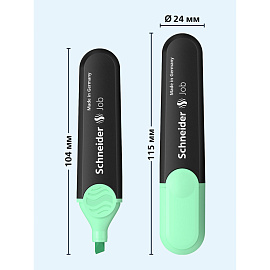 Текстовыделитель Schneider "Job" пастельный мятный, 1-5мм фото Текстовыделитель Schneider "Job" пастельный мятный, 1-5мм