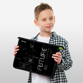 Папка для тетрадей 1 отделение, А4 Berlingo "FutureX", 340*245*40 мм, пластик, на молнии