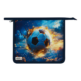 Папка для тетрадей 1 отделение, ArtSpace "Football", А5, пластик, на молнии