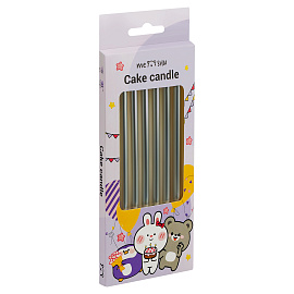 Свечи для торта с держателями MESHU "Straight silver", 10см, 6шт фото Свечи для торта с держателями MESHU "Straight silver", 10см, 6шт