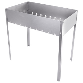 Мангал сборный стальной, размер 500х300х500 мм, в термопленке, 701726 фото Мангал сборный стальной, размер 500х300х500 мм, в термопленке, 701726