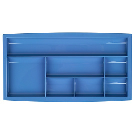 Настольная подставка СТАММ "Field", полистирол, сине-голубая фото Настольная подставка СТАММ "Field", полистирол, сине-голубая