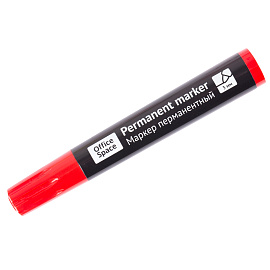 Маркер перманентный OfficeSpace "Contact" красный, пулевидный, без клипа, 3мм