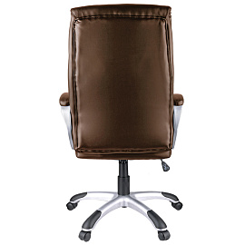 Кресло руководителя Helmi HL-E07 "Invest", экокожа коричневая, механизм качания