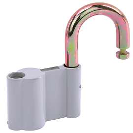 Замок навесной алюминиевый 80 мм "Стандарт", 3 ключа, RABBITEX (РАББИТЕКС), 671306